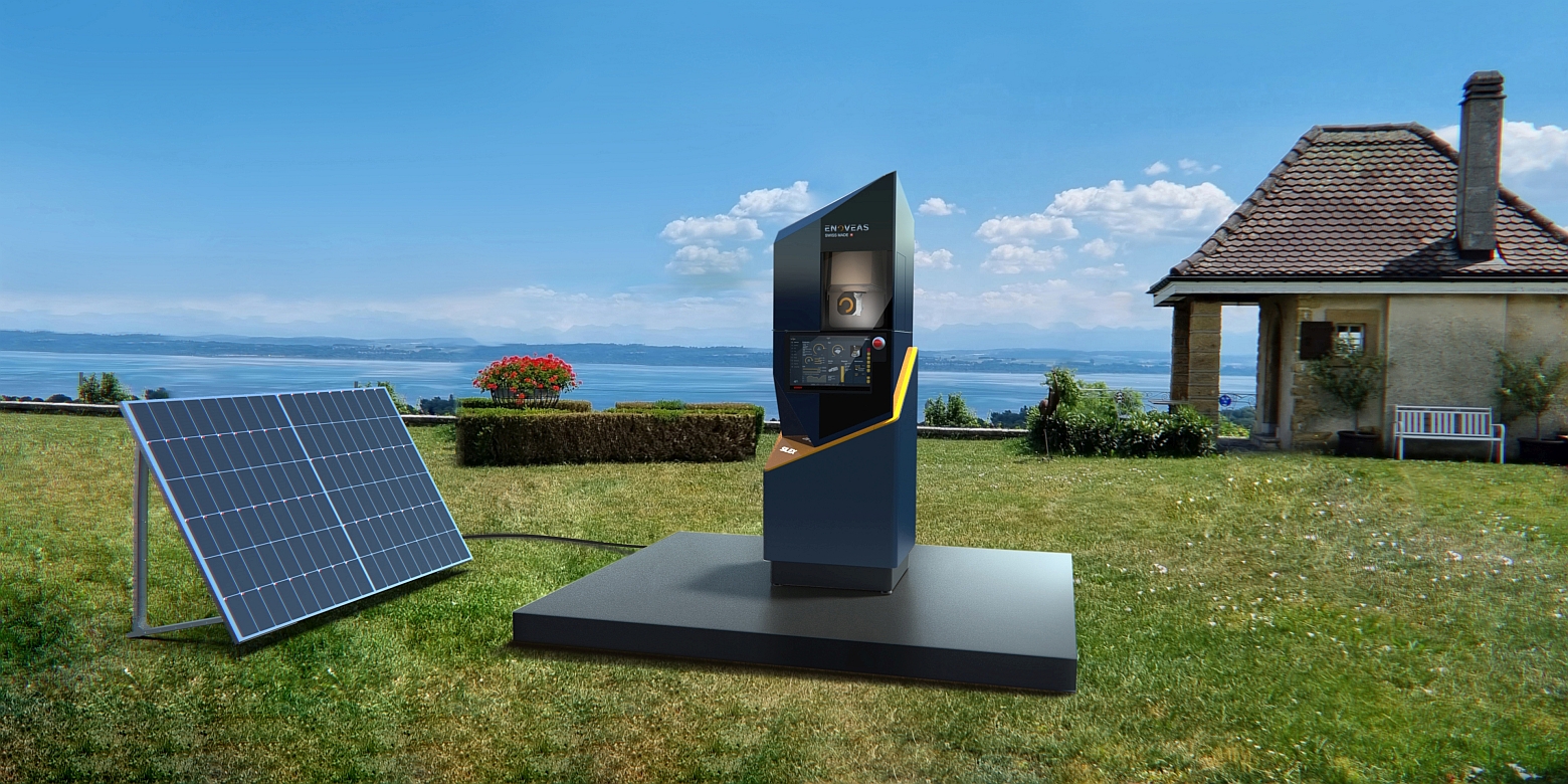 un simple panneau solaire suffit à alimenter la machine