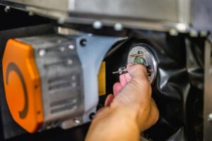 La broche est montée à l'horizontal et vient de chez BBN.