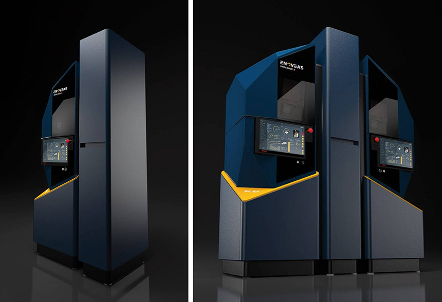 Ultra-compacte, rapide et extrêmement précise, la micro-machine à commande numérique Silex développée par Enoveas peut être automatisée grâce au système astucieux Base-X d’ICE Automation. Source : Enoveas