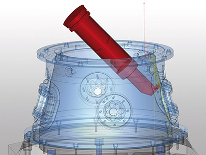 Support de tourelle pour machines de tournage avec une tourelle, une broche principale et une commande numérique Siemens. Source : Open Mind