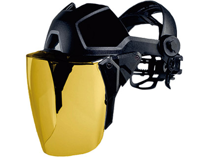 Destinée aux professionnels du soudage laser manuel, la FS1 Face-Shield a été conçue en polycarbonate et certifiée selon les normes EN 207, EN 169 et EN 166. Source : laservision