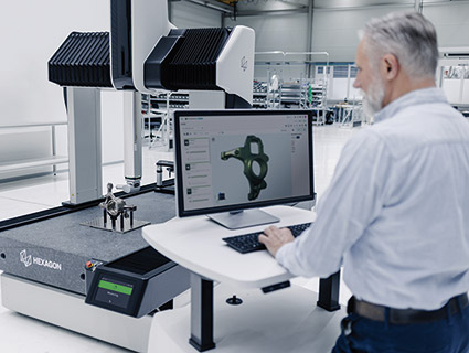 Cette MMT dispose d’une architecture numérique qui offre des routines de mesure rapides, une expérience utilisateur intuitive et une intégration transparente des données. Source : Hexagon